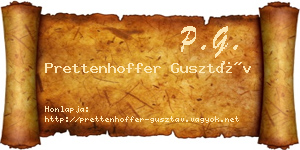 Prettenhoffer Gusztáv névjegykártya